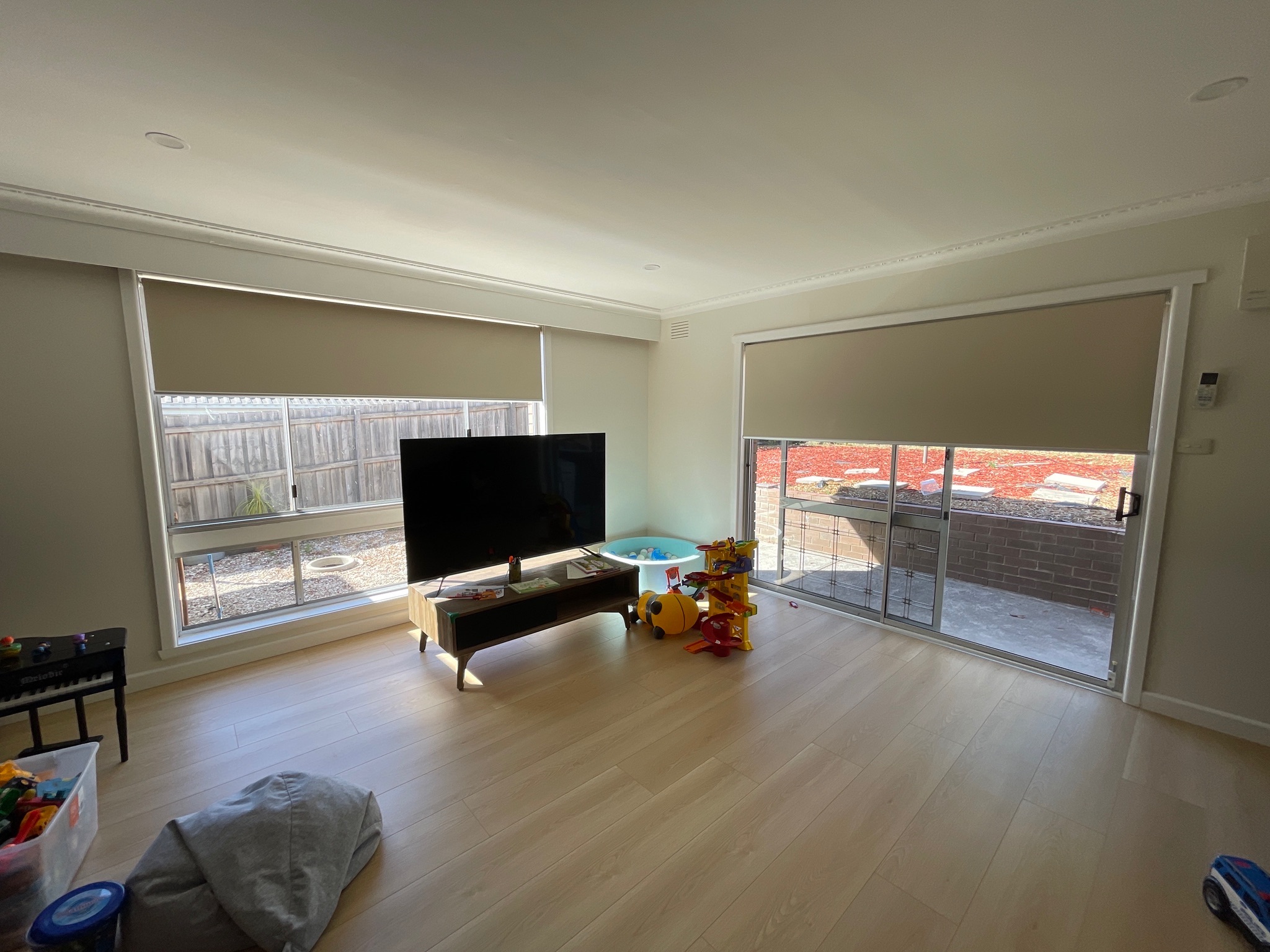 Roller blinds Melbourne living room
