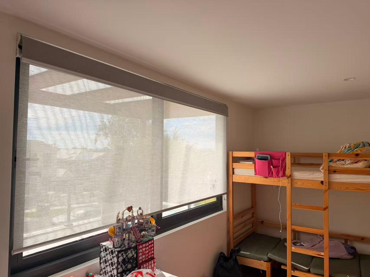 Double roller blind installed in Melbourne dining room — We Inspire Blinds